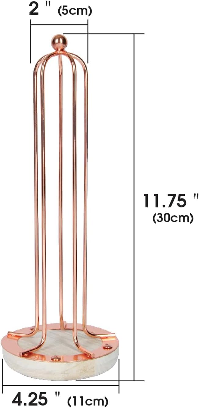 J JACKCUBE DESIGN Rose Gold Metal Scrunchie Holder Stand, Hair Bands Scrunchies Display Organizer for Teen Girls Accessories, Hair Ties, Bracelet, Jewelry Storage Tower- MK726A (Rose Gold)