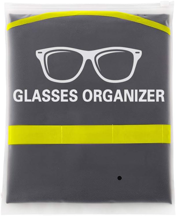TRIUMPH VISION Wall Sunglasses Organizer Storage 20Slots Dust-Proof - with Garment Bag Hanging Sun Glasses Display Eyeglasses Rack Eyewear Stand for Closet