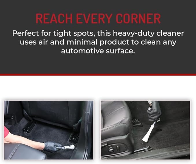 HI-TECH Vortex II Air Cleaning Gun – Pro Auto Detailing Tool for Deep Cleaning Interiors & Exteriors – Uses Air Compressor – Blasts Dust, Dirt & Grime Fast