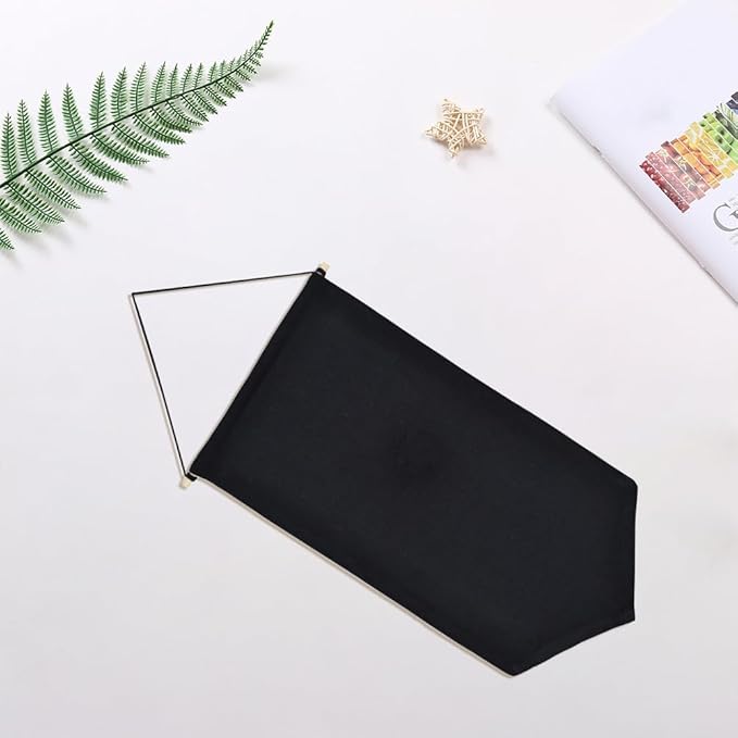 Canvas Banners Wall Hanging Brooch Jewelry Storage Case Stand Enamel Pin Display Cloth Wall-Mounted Jewelry Hanging Rolls for Earrings Necklaces Brooches Badges Organizer Holder Black