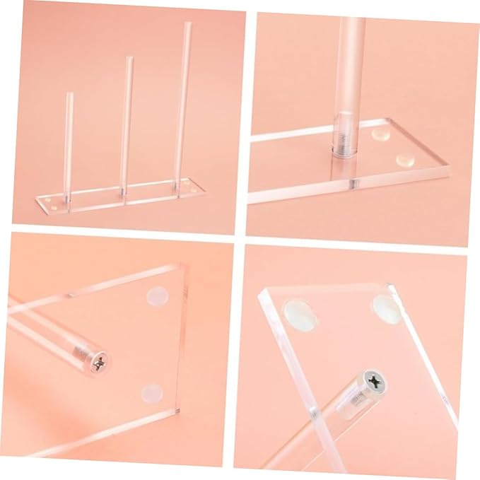 PRETYZOOM Hair Tie Rack Scrunchie Holder Stand Elastic Band Storage Hair Accessories Organizer Acrylic Material