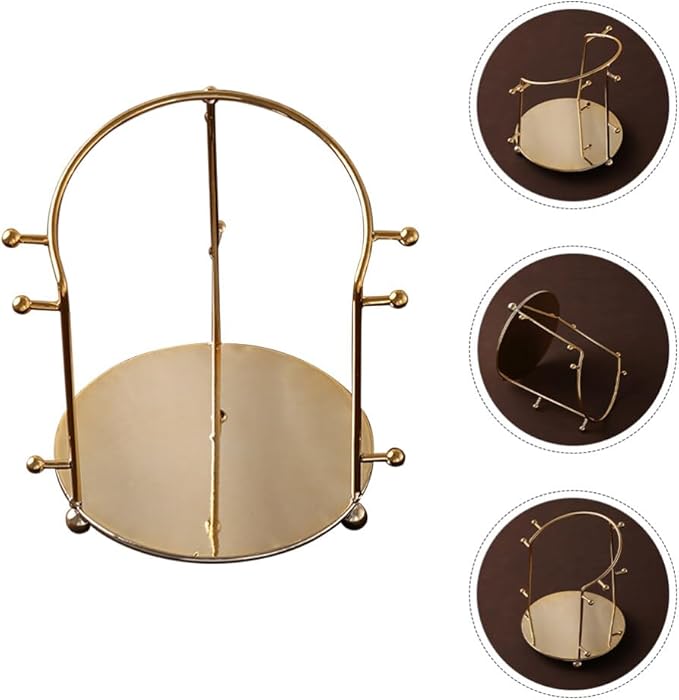 Angoily Display Rack for Headbands Metal Hair Accessory Organizer Stand for Jewelry Store Compact and Lightweight Storage Holder for Tidy Vanity and Dressing Room