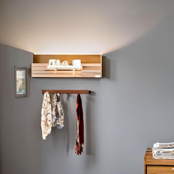 Walnut Wood Tie Hanger Non-Slip Hooks Space-Saving Closet Organizer for Ties Belts Scarves Accessories Durable Swivel Hook Wardrobe Storage Rack for Home and Office Organization