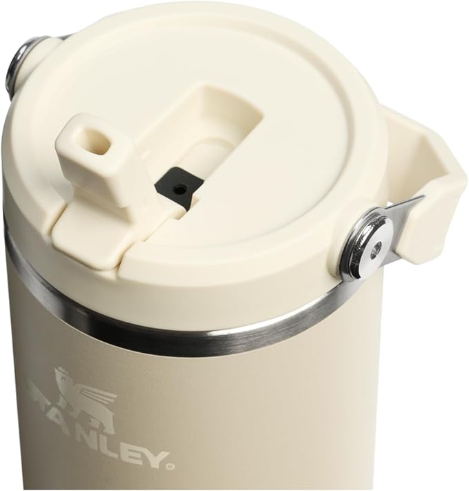 STANLEY IceFlow 2.0 Flip Straw Tumbler with Handle 30 oz | Twist On Lid and Flip Up Straw | Leak Resistant Water Bottle | Insulated Stainless Steel | BPA-Free | Exclusive Toasted Almond