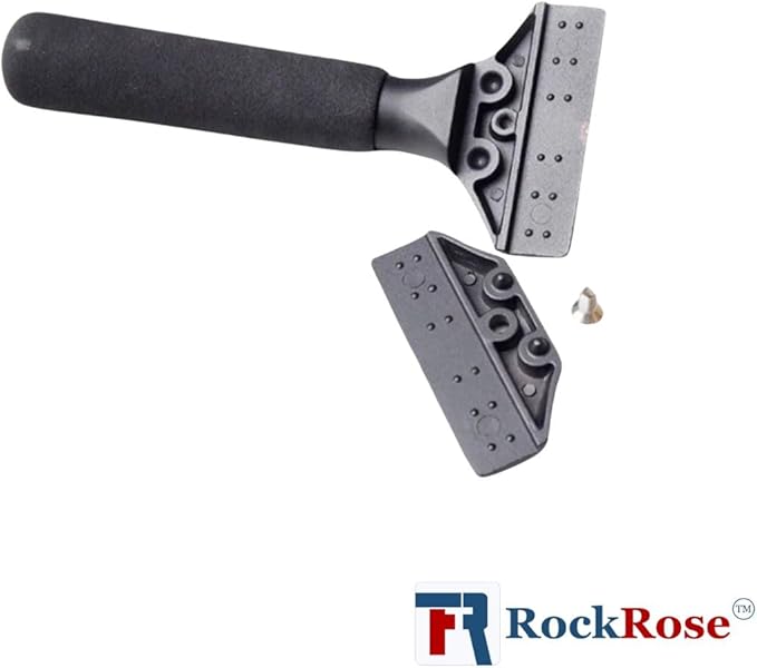 RockRose Elite 8" Cast Aluminum Squeegee – Sturdy, Long-Handle, Anti-Slip Grip, Precision Blade Change with Allen Wrench, Professional Window Tint Application Tool