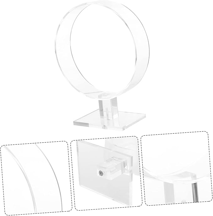 Acrylic Headband Holder Display Stand Round Shape Hair Accessories Organizer for Girls Room Lightweight and Durable Keeps Hairbands Tidy and Scratch