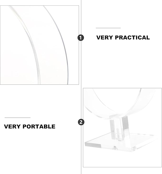 Acrylic Headband Display Stand for Hair Accessories Organizer Stylish Round Shape Rack to Showcase Hairbands and Headpieces for Girls Rooms and Gifts