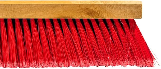 1-Pack - 24" Soft Sweep Indoor Push Broom with 60" Handle. Ideal for Epoxy & Polished Floors. Durable American Made Steel Brackets-Stainless Steel Hardware. No Plastic. 100% USA Made