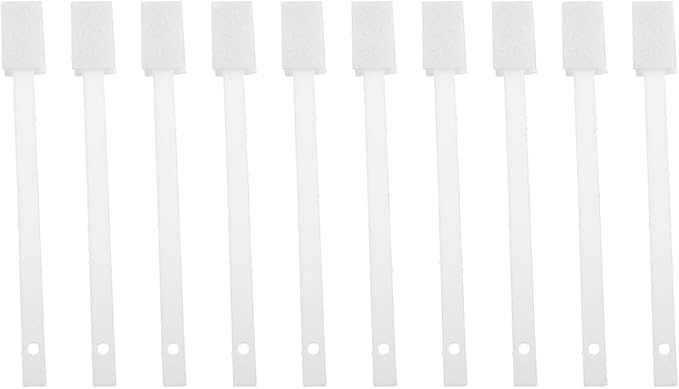 10 PCS 14×1.5cm Disposable Crevice Cleaning Brushes Small Detail Toilet Corners Cleaning Brushes Keyboards Tight Spaces Crevice Tool for Home Office(White)