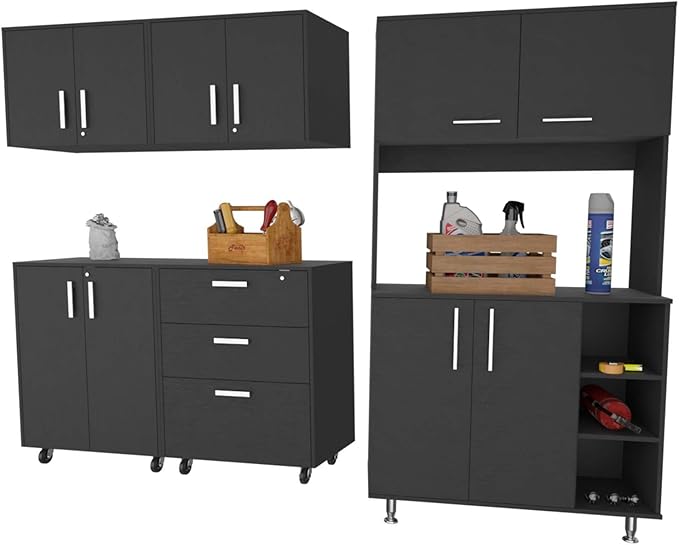 Sierra Black 5-Piece Garage Organization Set