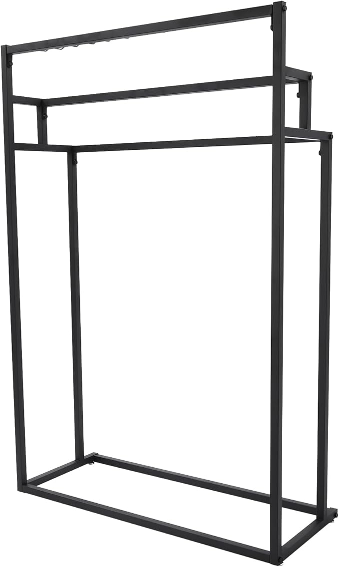 Belt Hanger, 3 Tier Freestanding Belt Display Rack with 39 Hooks, Tie Racks Belt Organizer Purse Hangers, Floor Mounted Retail Display for Belts, Ties, Scarves (Black)