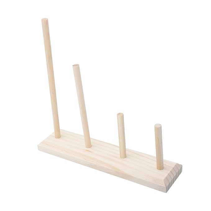 VICASKY Portable Hair Tie Holder Hair Band Display Stand Headband Bracket Ties Organizer Headband Rack Wood Organizer for Accessories