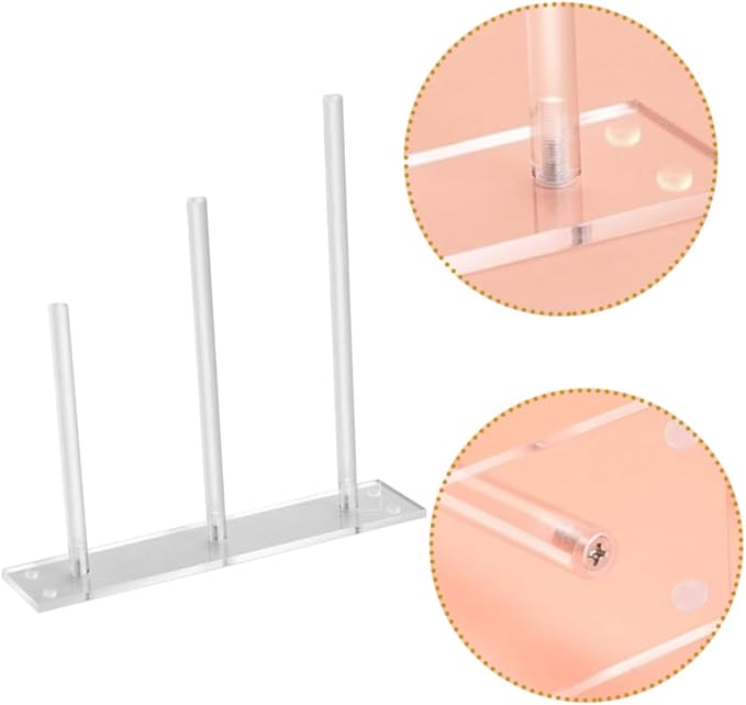 Acrylic Hair Accessories Organizer Rack Stylish Transparent Hair Tie Display Stand for Scrunchies Headbands and Functional Storage for Vanity and Bathroom