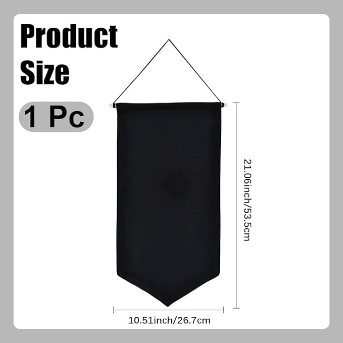 Canvas Banners Wall Hanging Brooch Jewelry Storage Case Stand Enamel Pin Display Cloth Wall-Mounted Jewelry Hanging Rolls for Earrings Necklaces Brooches Badges Organizer Holder Black