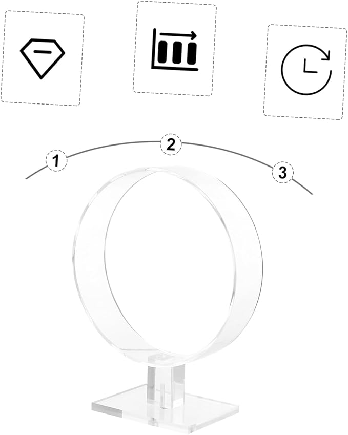 2pcs Round Acrylic Headband Rack Lightweight Headband Display Stand for Hair Accessories Organizer for Easy Storage and Display for Dressing Tables and Daily Use