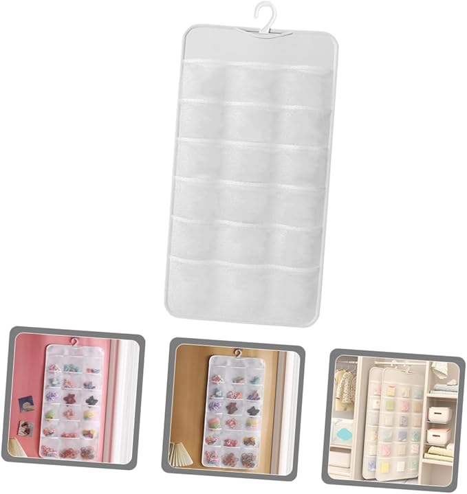 Vertical Hanging Hair Accessory Organizer Boys and Girls Headband Storage Hanger Wall Pouch for Hair Bow Holder Clips