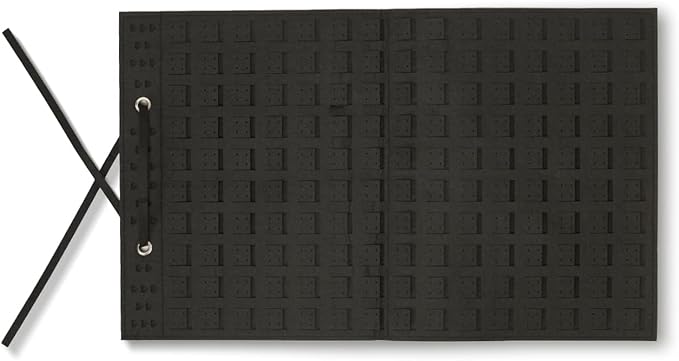 Black 22.5×13.5 inch Hanging Jewelry Organizer for Earrings and Necklaces, Wall Mounted Felt Storage Holder, PU Leather One-Sided Display Bag