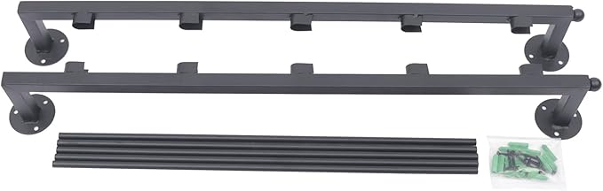 Scarf Towels Wall Rack, 5-Tier Metal Silk Rack Storage Display with Opening Structure Installation Disks and Complete Accessories Easy to Install Wall Mounted Scarf Storage Organizer for Home Shops