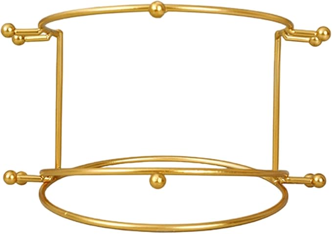 Wedding Tiara Holder, Tiara Display Stand, Metal Headband Organizer, Bridal Headband Display for Women Show, Gold 2 Tier