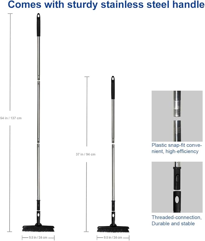 CELOX Grout Cleaner for Tile Floors, Shower Tile Floor Scrubber for Cleaning Baseboard Bathroom, Black