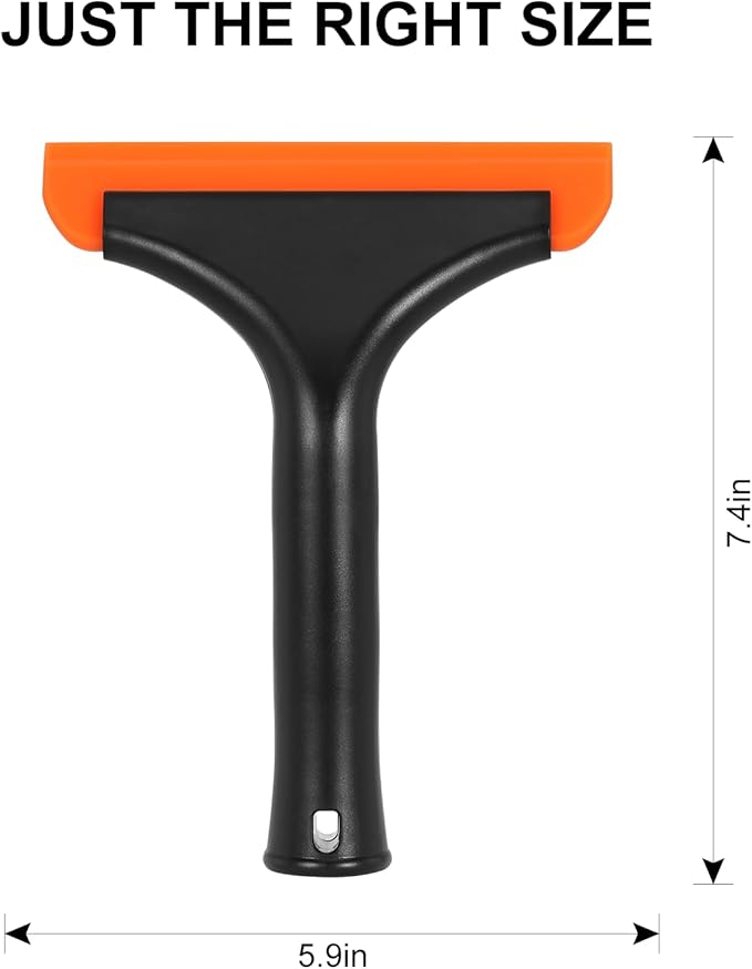 SetSail Shower Squeegee for Glass Doors, Small Squeegee for Shower Glass Door Mini Silicone Squeegee for Window, Door, Bathroom, Mirror, Car Window