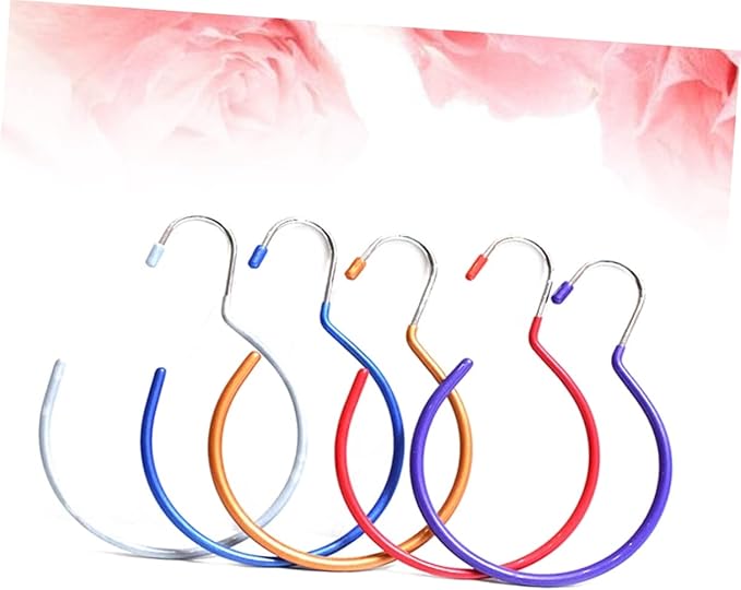 PRETYZOOM 4pcs Plastic Multi-Functional Clothes and Accessories Organizer Hanger for Scarves Belts and Ties Space-Saving Design Heavy Duty Hooks