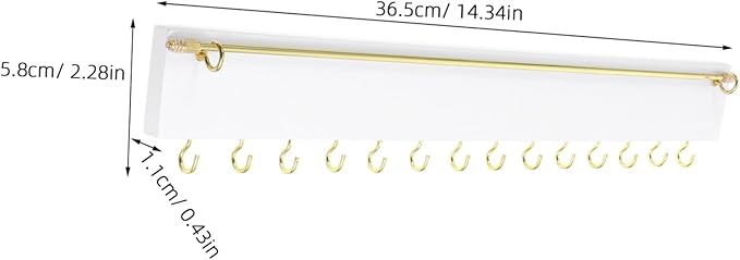 Solid Wood Wall-mounted Jewelry Holder Necklace Organizer Earring Bracelet Display for Room Decor