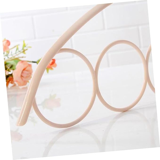 Ciieeo 4pcs Scarf Non- Plastic Hanger Space-Saving Closet Organizer for Scarves Jewelry and Accessories Fits Standard Closets Beige