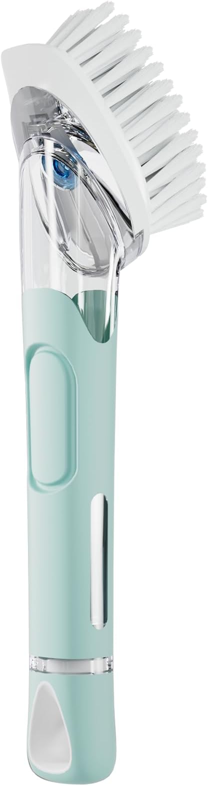 RIMAY Dish Brush with Soap Dispenser, Dish Washing Brush with Handle, Soap Dispensing Dish Brush, Soap Brush for Kitchen Sink, Dish Wand Kitchen Brushes for Dishes/Pans/Pots/Sink (Blue)