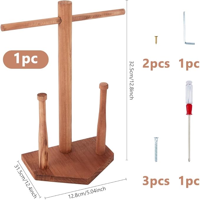DICOSMETIC Wood Drip Necklace Organizer Holder Chocolate Wooden Baseball Jewelry Holder Championship Stacked Ring Display Wooden Jewelry Storage Organizer Baseball Theme Gifts