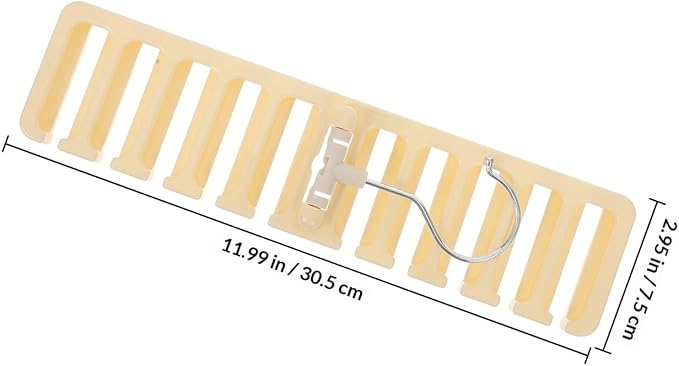2pcs Belt and Necktie Organizer Rack with Scarf Holder, Plastic Multi-Compartment Belt Storage Hanger for Closet and Wardrobe, Beige Accessory Organizer for Men and Women