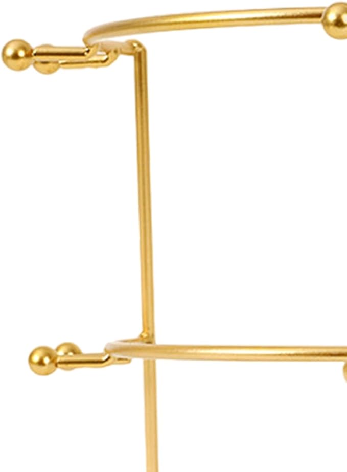 Wedding Tiara Holder, Tiara Display Stand, Metal Headband Organizer, Bridal Headband Display for Women Show, Gold 3 Tier