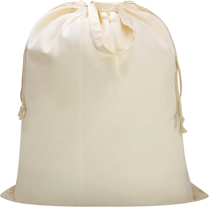 Canvas Laundry Bag 40"W x 35"H, Thick Laundry Bag with Handles & Drawstring, Extra Large Heavy Duty Washable Canvas Storage Sack (XXL, 1 Pack)