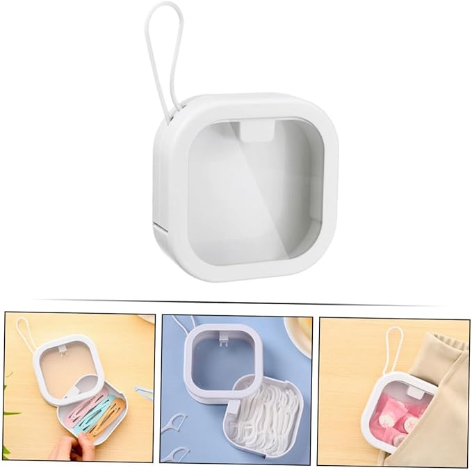 Hair Clip Organizer Portable Hair Tie Holder Abs Tpe Travel Container Lid