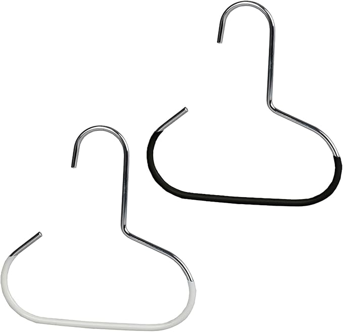 Open Rings Designs Hanger Scarf Hangers Nonslip Belt Organizers for Wardrobe Storage.White.Approx.14x15cm