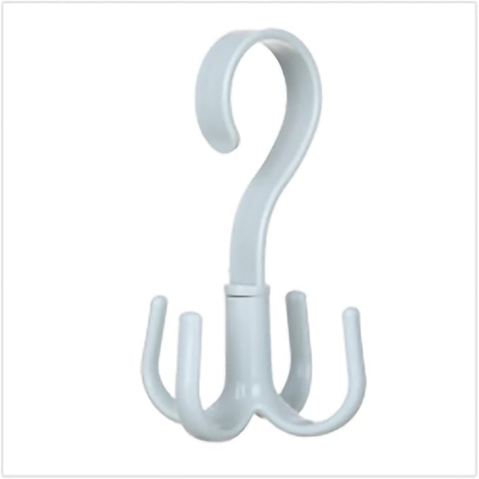 360° Rotating Plastic Bag Hanger, Save Space Multipurpose Closet Handbag Hook Organizer Holder with Wardrobe Scarf Belt Tie Scarf Hanging Rack for Bedroom Bathroom Corridor (Blue)