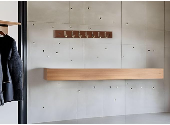 Walnut Wood Belt and Tie Hanger Non-Slip Hooks Space-Saving Closet Organizer for Ties Belts Scarves Accessories Durable Swivel Hook Wardrobe Storage Rack for Home Office Organization