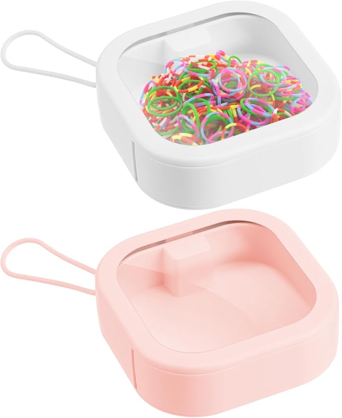 PRETYZOOM Hair Tie Storage Box Portable Small Organizer for Headbands and Accessories Travel Desktop Multipurpose Container
