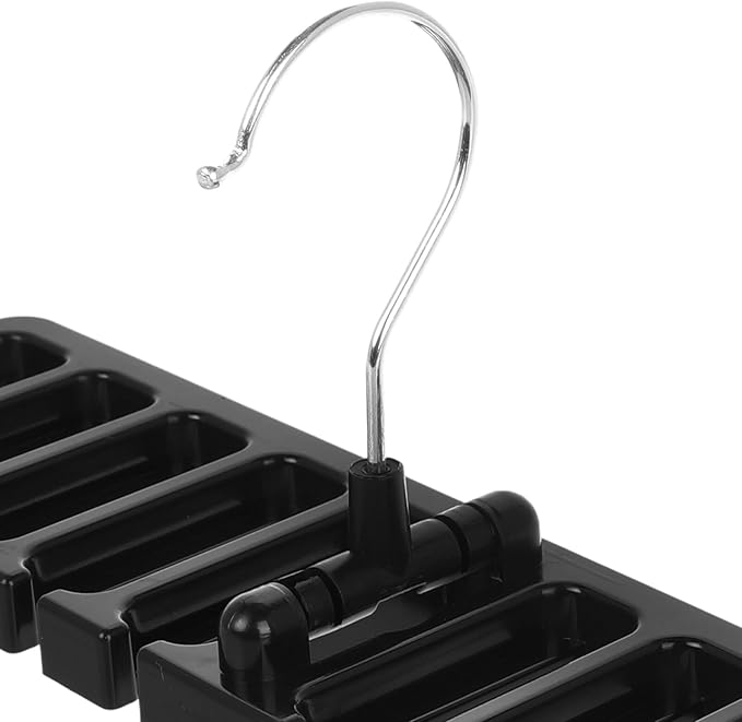 2pcs Belt and Tie Hanger Rack Set, Wall-Mounted Black and Brown Closet Organizer with Rotating Hooks for Belt, Tie, and Scarf Storage, Space-Saving Accessory Organizer for Home