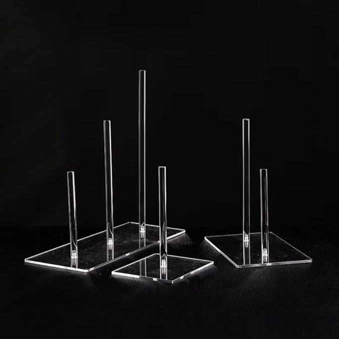Acrylic Hair Organizer with Non-Slip Base - Transparent Headband Holder for Hair Ties, Scrunchies & Accessories, Dressing Table Display Rack(3 Row)