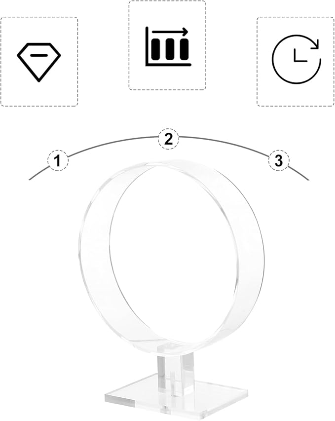 Acrylic Headband Display Stand for Hair Accessories Organizer Stylish Round Shape Rack to Showcase Hairbands and Headpieces for Girls Rooms and Gifts