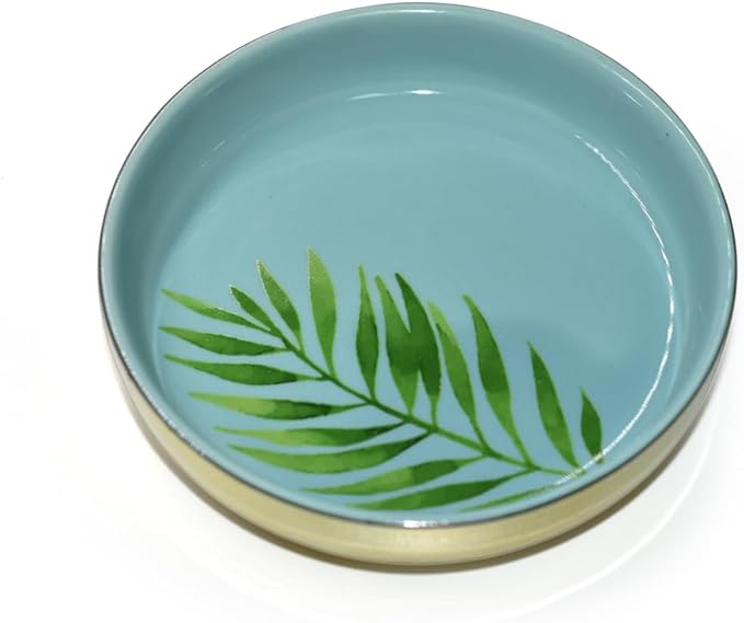 Tropical Leaf Rings Holder for Jewelry, Natural Colorful Glaze And Printed By Boutique Signature, In All Occasion To Be Prefect Gift And Use