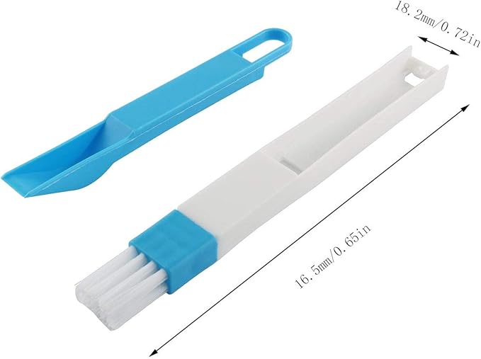 E-outstanding Window Groove Cleaning Brush 2PCS Window Track Door Groove Corner Detachable Brush with Dustpan Screen Keyboard Cleaner Cleaning Tools