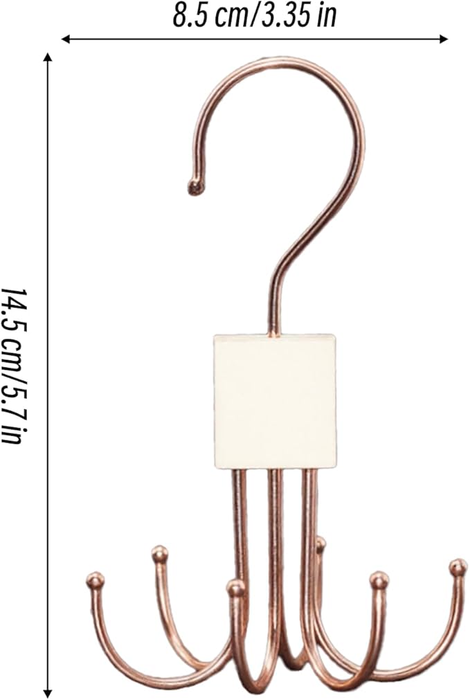 Belt Hanger, 4Pcs Belt Organizer for Closet 360°,Rotatable Max 48 Belt Storage Rack Space Saving Storage Rack for Belt, Bra, Tank Top, Tie, Scarf (2White 2Black)