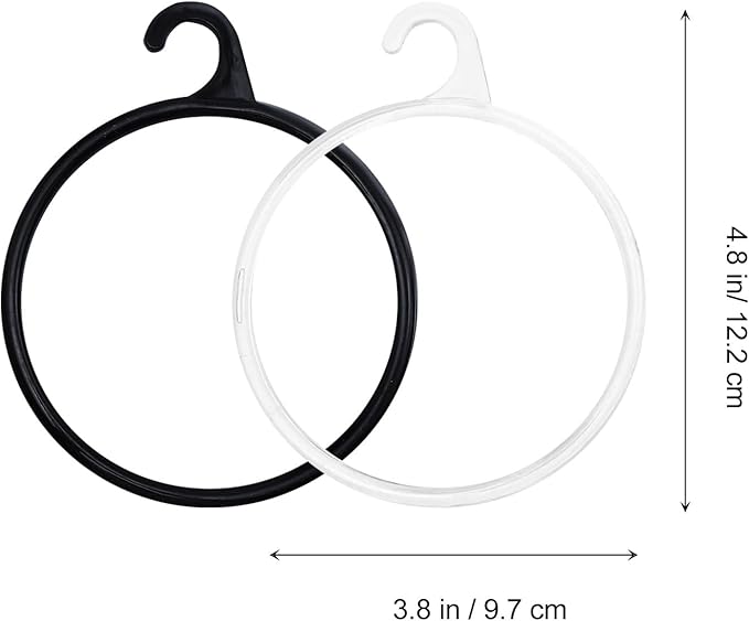 40pcs Scarf Hanger Rings Set Plastic Clothes Holding Rings Scarf Rack Organizer for Closet Storage and Necktie Hanging, Black, Space-Saving Accessory Organizer