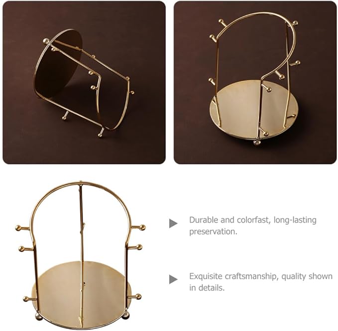 Angoily Display Rack for Headbands Metal Hair Accessory Organizer Stand for Jewelry Store Compact and Lightweight Storage Holder for Tidy Vanity and Dressing Room