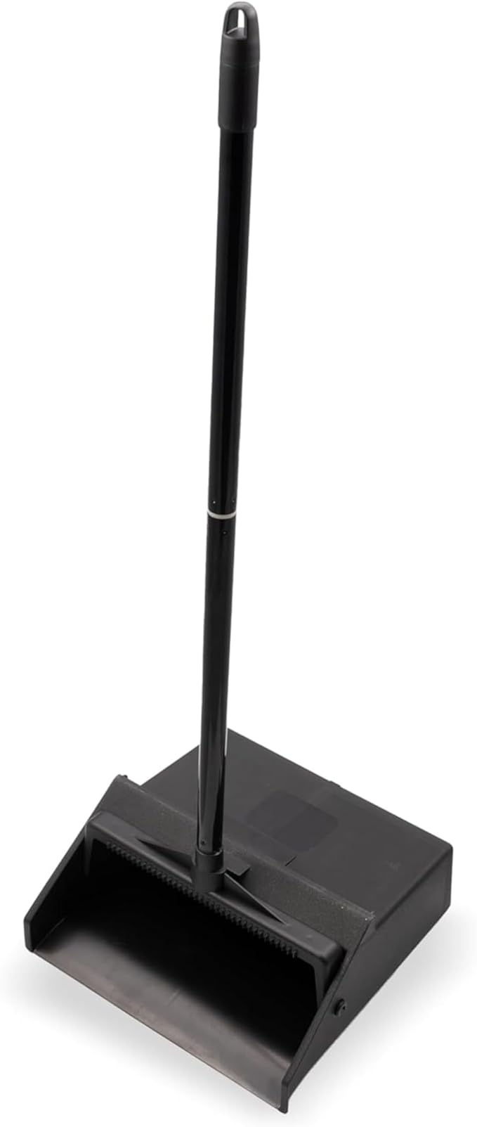SPARTA Plastic Dust Pan, Upright Pan With 2 Piece Handle For Cleaning, 11 X 12 X 3.5 Inches, Black