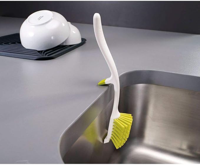 Joseph Joseph Edge Dish Brush with Integrated Sink Rest, Green