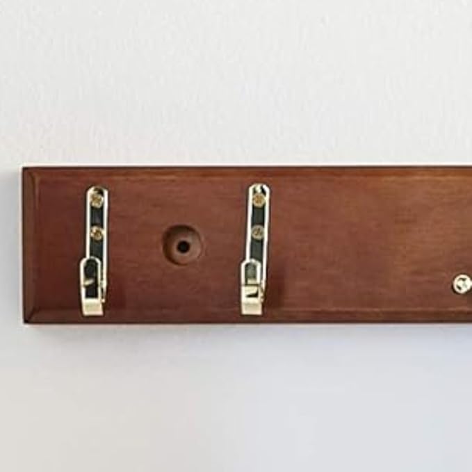 Tie and Belt Hanger Natural Wood Non-Slip Hooks Space-Saving Closet Organizer for Ties Belts Scarves Accessories Durable Swivel Hook Wardrobe Storage Rack for Home Organization