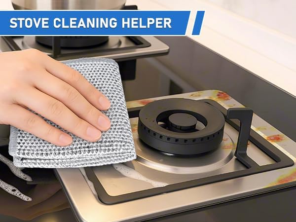 Non-Scratch Steel Wool Dishcloth - 50PC Set, Multi-Use Kitchen Scrubbers, Durable Cleaning Pads for Wet & Dry Use Grey (50pcs)